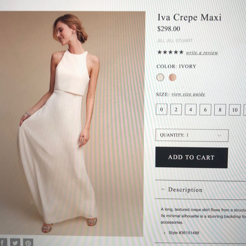 BHLD Iva Crepe Maxi Dress Sz 4